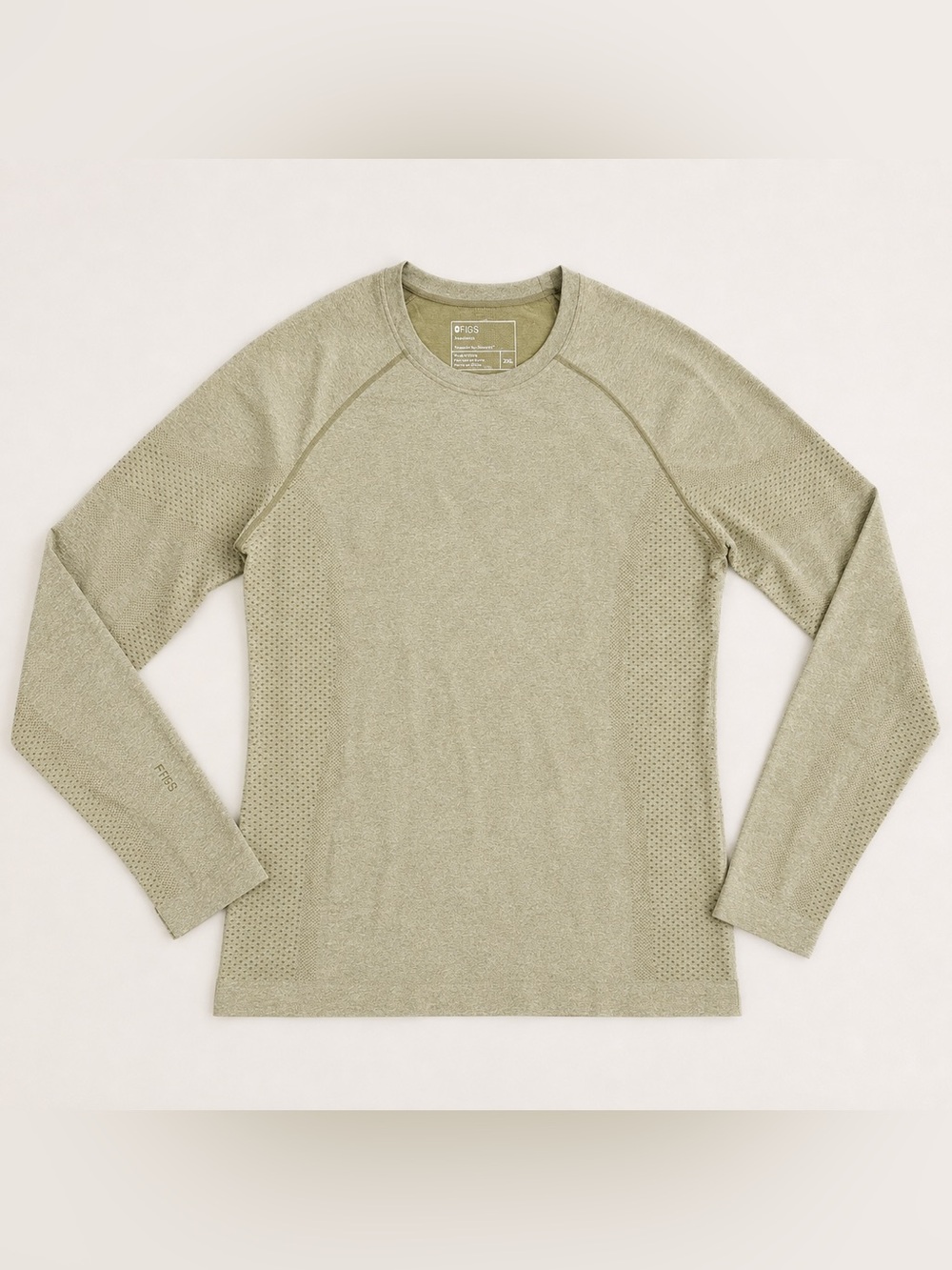 FIGS Salta Seamless Long Sleeve Underscrub Top Women’s 2XL Olive Green